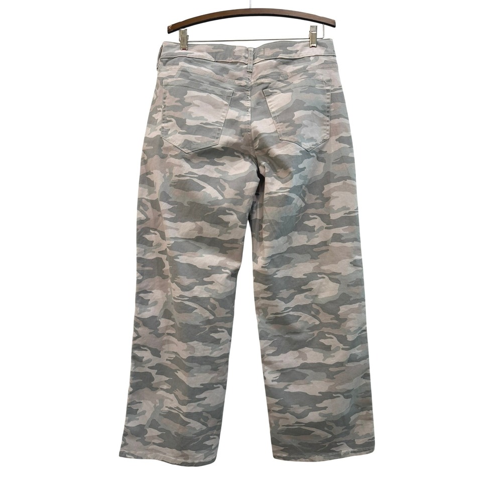Hollister Low-Rise Baggy Camo Pants Grey Tan Camouflage Size 8R W29 Regular - Picture 2 of 6